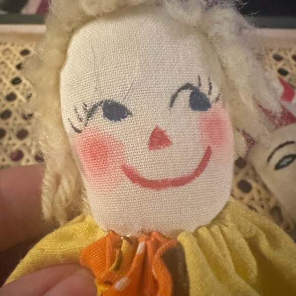 Lot of 3 VTG HANDMADE Weighted Clown Jester Doll Colorful Fabric Patchwork *Read - Picture 15 of 15